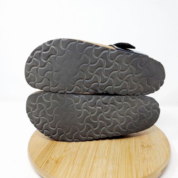 Birkenstock Gizeh Sandals 36 Womens 5 Black Thong Buckle Straps Distressed - Picture 11 of 12